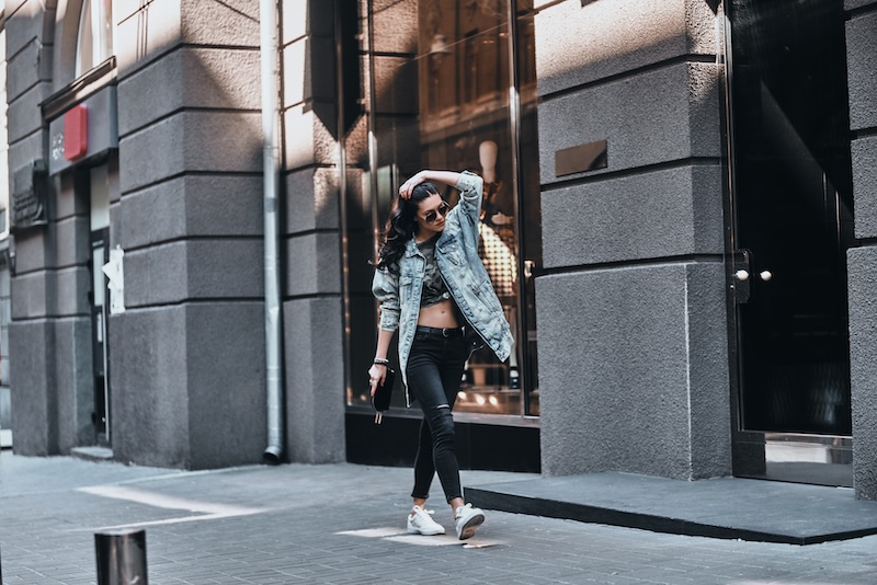 Streetmiljö för mode och trend