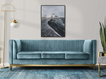 Vacker blågrön soffa